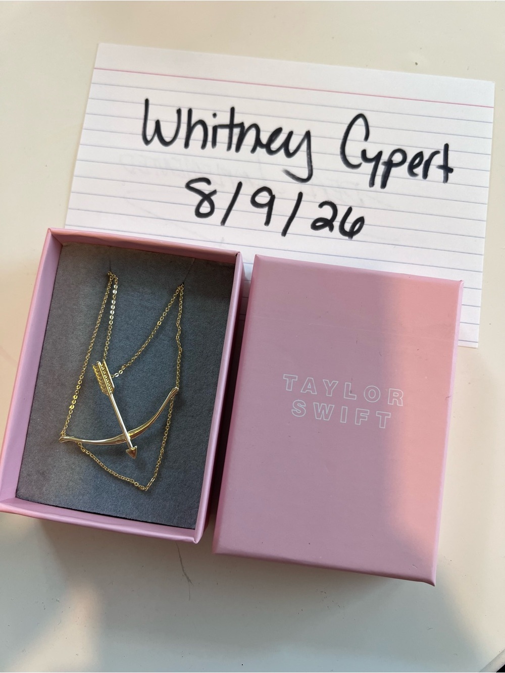 Taylor Swift Gold Archer Necklace